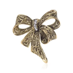 RENSINO Rhinestone Brooch Gold Silver Plating Butterfly Brooches for Women Vintage Lapel Pins Crystal Fashion Jewelry Clothes Accessory