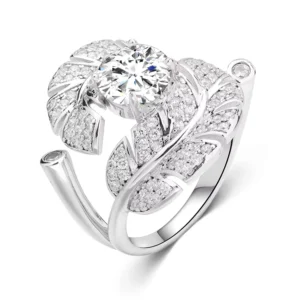 RENSINO Ring 925 Sterling Silver Jewelry Cubic Zirconia Gift Dancing Party Fine Ring