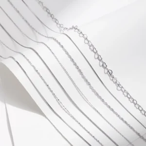 RENSINO Romantic Heart Necklace 925 Sterling Silver Simple 7 Style Chain Necklace for Women Daily Fine Jewelry Accessories