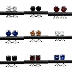 RENSINO Round Zircon Small Alloy Silver Plated Brooch for Wedding Party Gift