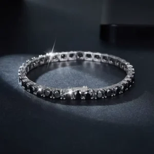RENSINO Ruizuan Hiphop Moissanite Diamond Tennis Bracelet 5mm Jewelry for Men Fashionable Hip Hop Style