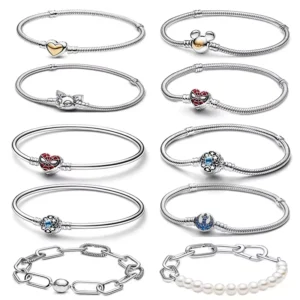 RENSINO S925 Silver Plating DIY Freshwater Pearl Heart Cut Diamond Factory Fashion Jewelry Accessories for Party