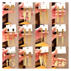 RENSINO S925 Silver Real Gold Plated Needle Pearl Zircon Long Tassel Bow Heart Dangle Earrings Women Cz Flower Drop Earrings