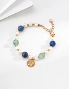 RENSINO S925 Silver Retro Natural Pearl Bracelet Fairy Tale Seasonal Color Jewelry for Women Grimm’s Magic Accessory Gift