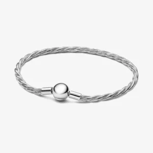 RENSINO S925 Sterling Silver Beaded Bracelet Charm for Women Birthday Gift Factory Fine Bangles