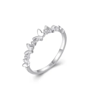RENSINO S925 Sterling Silver Custom Fine Jewelry Ring Classic Engagement Wedding Rings for Women Party Gift