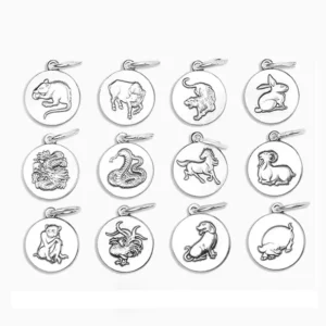 RENSINO S925 Sterling Silver Customize Logo Charms Pendants