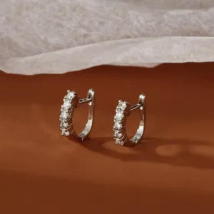 RENSINO S925 Sterling Silver Geometric Hoop Earrings Elegant Korean Japanese Style Ins Cold Design Ear Cuffs Bone Ear Jewelry