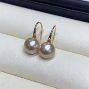 RENSINO S925 Sterling Silver High-Heel Stud Earrings with Freshwater Pearls