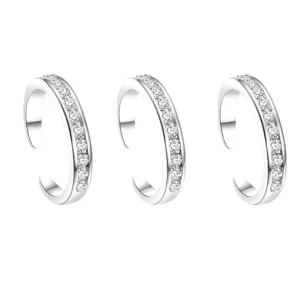 RENSINO S925 Sterling Silver Open Toe Ring European American Cross Border Popular Fashion Fine Jewelry for Women