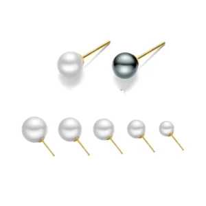 RENSINO S925 Sterling Silver Pearl Stud Bridal Earrings
