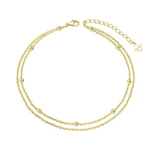 RENSINO SA14 Layered 1mm Satellite Chain Anklet 925 Silver Women Summer Foot Chain Bracelet Fashion Ankle Straps Jewelry