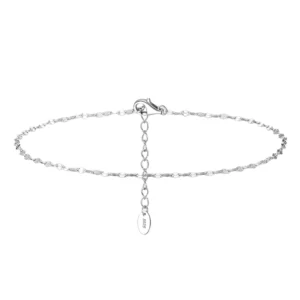RENSINO SA33 Fine Jewelry Custom 925 Sterling Silver Ankle Bracelet Chains for Women 14K Gold Plated Ancle Chain Anklets