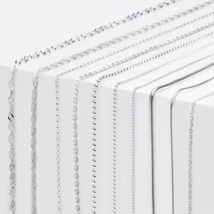 RENSINO SC Cadena 925 Sterling Silver Italy Fine Chain Necklaces Link Box Rope Figaro Snake Bulk Jewelry for Women
