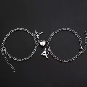 RENSINO SL23184 Custom Silver Simple Couple Bracelet Fashion Luxury Copper Key Charms Women New Design Heart Shape Jewelry