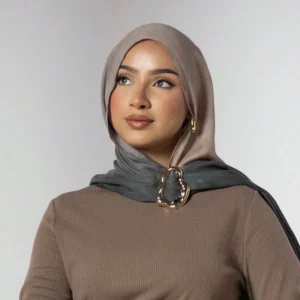 RENSINO Sharut Fashion Classic Hijab Scarf Brooch Muslim Accessories with Irregular Teardrop Shaped Buckle Hoop Made of Alloy Jewelry