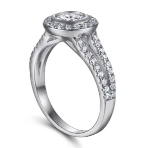 RENSINO Silver 925 Jewelry Rings 18K Gold Plated Jewelry Sterling Silver 925 Trendy Jewellery Woman Engagement Ring