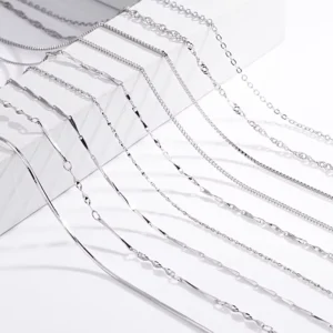 RENSINO Silver Beading Chain 925 Sterling Silver Adjustable Chain Jewelry Making