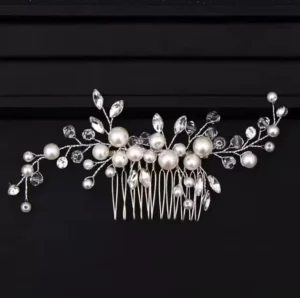 RENSINO Silver Color Pearl Crystal Wedding Hair Accessories for Women Novelty Gifts Factory Bridal Flower Hair Combs Headpiece