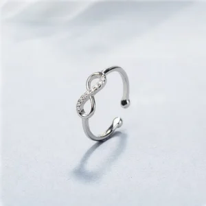 RENSINO Silver Color Rings for Women Fine Jewelry Fashion Adjustable Finger Ring