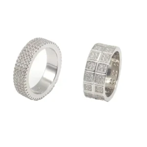 RENSINO Silver Fine Jewelry Zircon Ring Men Engagement Wedding Fashion Jewelry S925 Sterling Silver Rings for Men