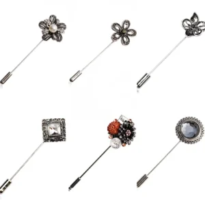 RENSINO Silver Gold Crystals Muslim Brooches and Hijab Pins