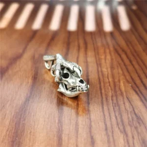RENSINO Silver Hip Hop Punk Metal Pendant 925 Sterling Silver Eagle Claw Skull Animal Charm for Party Necklace
