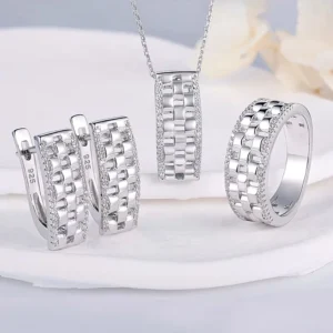 RENSINO Silver Jewelry 925 Sterling Women Bracelet Sets