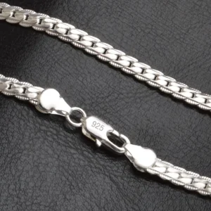 RENSINO Silver Lady and Man Necklace Chain Hot Trendy No Fade No Rust Jewelry Necklace Chain