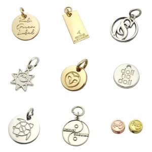 RENSINO Silver Necklace Metal Alphabet Letter Logo Custom Made Charms Jewelry Tags