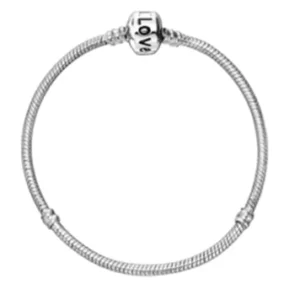 RENSINO Silver Plated Charm Bracelets for Women Kids Jewelry Crystal Pendant Bead Charms for Bracelet Making