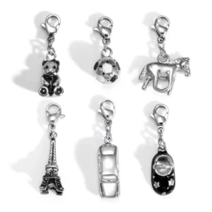 RENSINO Silver Plated Stainless Steel Jewelry Stainless Steel Fashion Casting Charms Bear Animal Pendant Chains for Men and Women