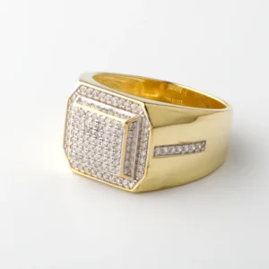 RENSINO Silver Rings Middle Eastern Style Jewelry Luxury Full CZ Stones