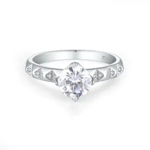 RENSINO Silver Rings Women 925 Sterling Popular Cubic Zirconia Custom Fine Jewelry Casual Rings for Ladies
