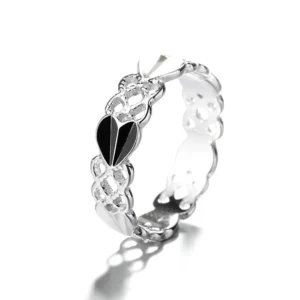 RENSINO Simple Design 925 Sterling Silver Ring Jewelry With Zircon
