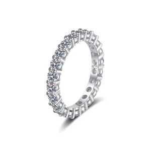 RENSINO Simple Design Cubic Zirconia Jewelry Dainty 925 Sterling Silver Engagement Luxury Rings for Women