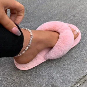 RENSINO Simple One Row Crystal Diamond Tennis Chain Ankle Bracelet Anklet