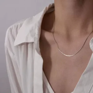RENSINO Snake Chain S925 Sterling Silver Pendant Necklace Rhodium Plated Christian Design