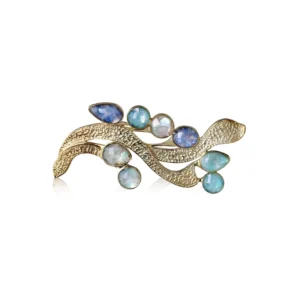 RENSINO Solid 925 Silver Brooch for Women Nature Style Opal Brooch High Quality Sterling Silver Jewelry for Wedding Accessory