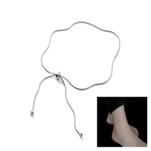 RENSINO Solid 925 Sterling Silver Snake Chain Ankle Bracelet Adjustable Anklets Foot Chains for Women Fine Jewelry