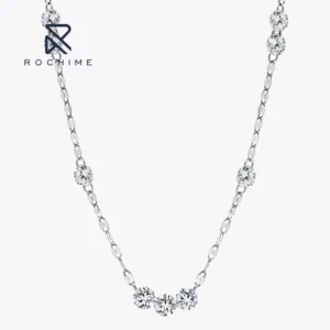 RENSINO Sparkling Necklace 925 Sterling Silver Cubic Zirconia Fine Jewelry For Women