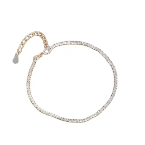 RENSINO Sparkling Silver S925 Sterling Silver Chain Bracelet