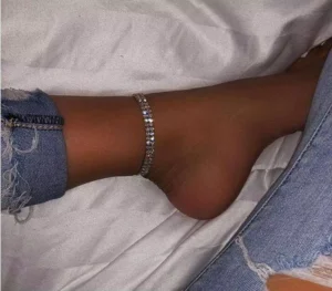 RENSINO Spring Summer Beach Different Designs Elastic Diamond Rhinestone Crystal Anklet Fashion Jewelry Anklets for Girls Gift