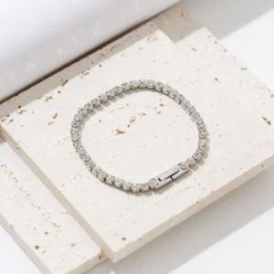 RENSINO Stainless Steel Bracelet Tarnish Free Women Accessories Designer Jewelry Tennis Chain Accessories