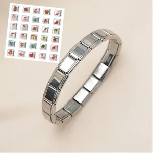 RENSINO Stainless Steel Italian Module Bracelet Christmas Series Accessories High End Handmade Accessories for Men and Women