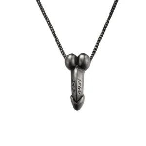 RENSINO Stainless Steel Men’s Body Art Sex Necklace Small Order Personalized Pendant