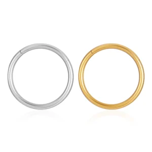 RENSINO Stainless Steel Plain Hoop Nose & Lip Ring Seamless Body Piercing Jewelry Multi Purpose Hoop
