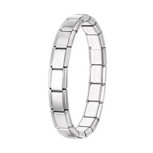 RENSINO Stainless Steel Punk style Italian Charm Bracelets Blank module Can DIY Waterproof Elastic Self adjusting Bracelet