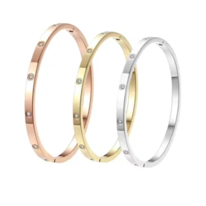 RENSINO Stainless Steel Silver Unisex Spherical Bracelet Classic Style Wedding party gift