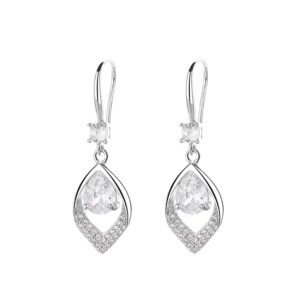 RENSINO Sterling Silver 925 Drop Earrings with French Hook Dangle Earrings for Women